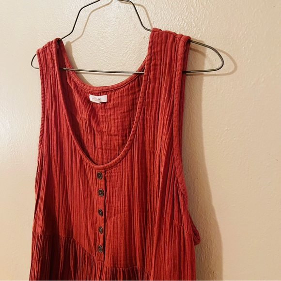 Maurice’s Rust Colored Button Front Dress - Picture 2 of 7